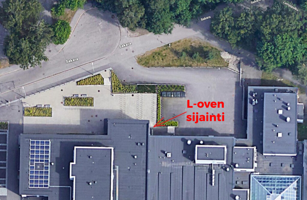 Location of L door in satellite picture.